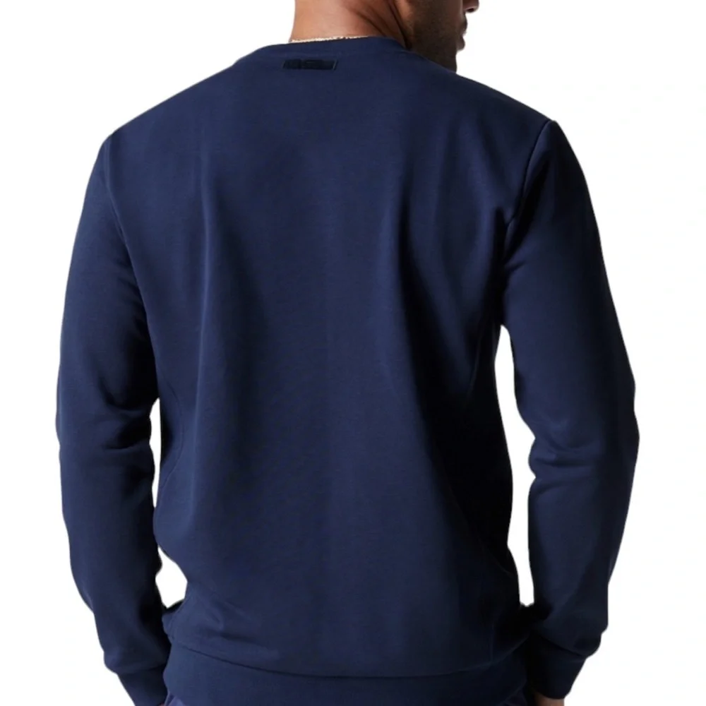 Fabletics Mens The Courtside Crew Navy Reflective Dot Logo French Terry Crew XXL - Picture 13 of 13